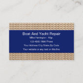 ボートおよびヨット修理名刺 名刺 (正面)