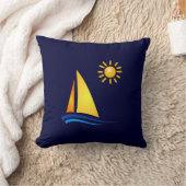 ボートおよび日曜日 クッション (ブランケット)