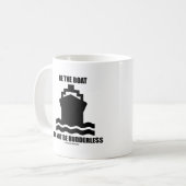 ボートがありません指針が定まりますがあって下さい(ボートの印) コーヒーマグカップ (正面左)