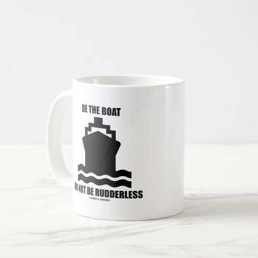 ボートがありません指針が定まりますがあって下さい(ボートの印) コーヒーマグカップ (正面左)