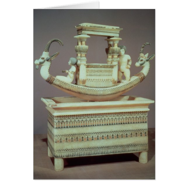 ボートが付いている箱は2つの頭部によって飾りました (正面)