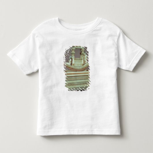 ボートが付いている箱は2つの頭部によって飾りました トドラーTシャツ (正面)