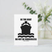 ボートが荒れてはいけない（ボートのサイン） ポストカード (スタンド正面)