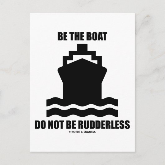 ボートが荒れてはいけない（ボートのサイン） ポストカード (正面)