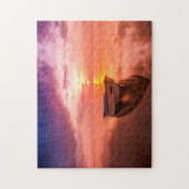 ボートでいかり。 ジグソーパズル (縦)