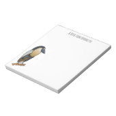 ボートでハサギの鳥の漫画イラストレーション ノートパッド (回転)