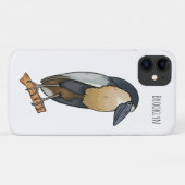 ボートでハサギの鳥の漫画イラストレーション Case-Mate iPhoneケース (裏面(横))