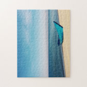 ボートでビーチ夏の写真 ジグソーパズル (縦)