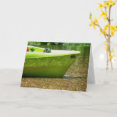 ボートで下流 カード (黄色い花)