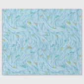 ボートで波 ラッピングペーパー (フラット)