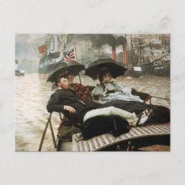 ボートで港に行く ポストカード