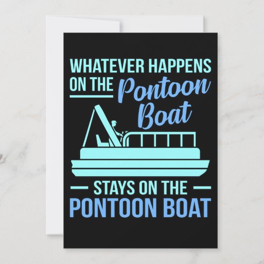 ボートで起こったことはボートで処理しろ 船舶愛好家のためのクルージング 招待状 (正面)