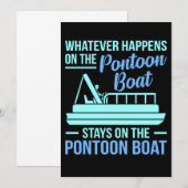 ボートで起こったことはボートで処理しろ 船舶愛好家のためのクルージング 招待状 (正面/裏面)