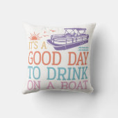 ボートで飲むには良い日だ クッション (裏面)