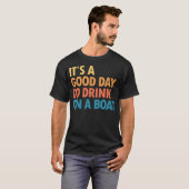 ボートで飲むのに良い日 夏のボートトリ Tシャツ (正面フル)