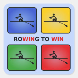 ボートで4色のクルー青を獲得 スクエアシール