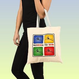 ボートで4色のスポーツを勝ち取る トートバッグ