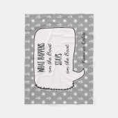 "ボートで"起こす何が航海のなボートの引用文 フリースブランケット (正面)