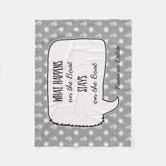 "ボートで"起こす何が航海のなボートの引用文 フリースブランケット (正面)