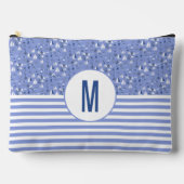 ボートとストライプモノグラ航海のム アクセサリーポーチ (正面)