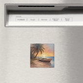 ボートとビーチ- 1 マグネット (インサイチュ (食洗機))