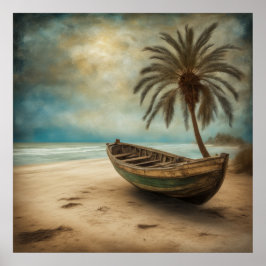 ボートとビーチ- 3 ポスター