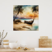 ボートとビーチ- 4 ポスター (キッチン)