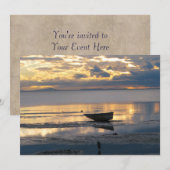 ボートとヘロン 招待状 (正面/裏面)