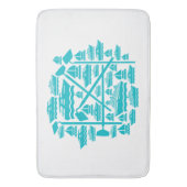 ボートとホテル バスマット (正面縦)