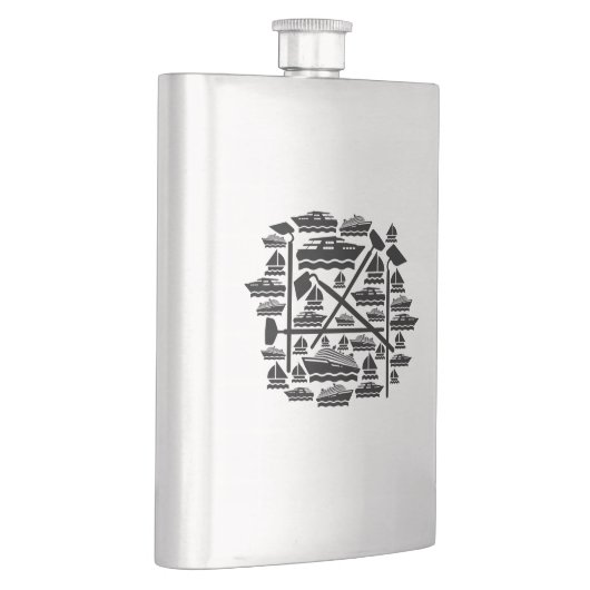 ボートとホテル フラスク (右)