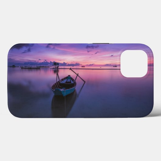 ボートと夕日 Case-Mate iPhoneケース (裏面 (横))