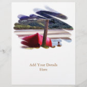 ボートと山の風景 チラシ (正面)