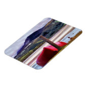 ボートと山の風景 マグネット (左側)