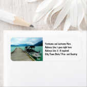 ボートと波止場アットレイク ラベル (インサイチュ)