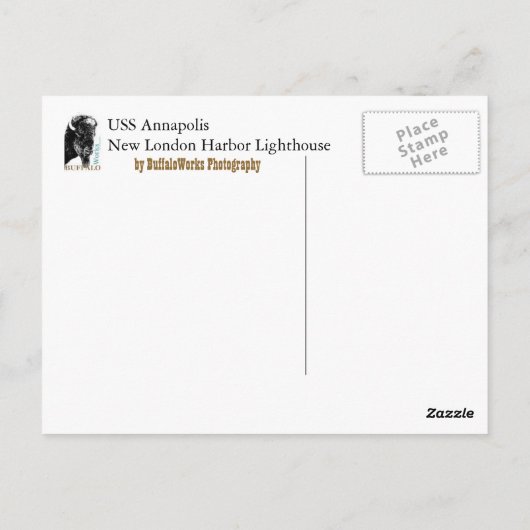 ボートと灯台 ポストカード (裏面)