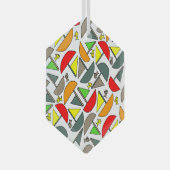 ボートと魚 ガラスオーナメント (正面右)