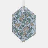 ボートと魚 ガラスオーナメント (正面左)