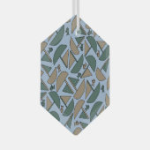 ボートと魚 ガラスオーナメント (正面右)