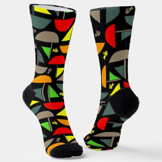 ボートと魚 ソックス (傾斜あり)