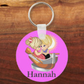 ボートに乗ったカップル キーホルダー (正面)