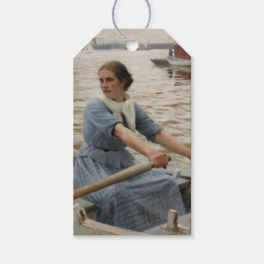 ボートに乗ったミルクメイド（アルバート・エーデルフェルト） ギフトタグ (正面)