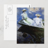 ボートに乗った少女たち ポストカード (正面/裏面)