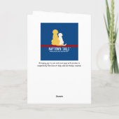 ボートに乗った犬たちが夕日の喜びを見る！クリスマスカード シーズンカード (裏面)