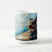 ボートに乗った犬 コーヒーマグカップ (中央)