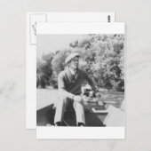 ボートに乗った男 ポストカード (正面/裏面)