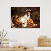 ボートに乗った若い女性～ジェイムズ・ティスト～ファインアート ポスター (キッチン)