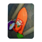 ボートに乗ってハムスターを打つ マグネット (縦)