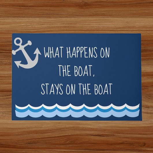 ボートに乗って何が起こるか ドアマット