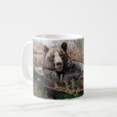 ボートに乗って微笑む熊 コーヒーマグカップ (正面左)