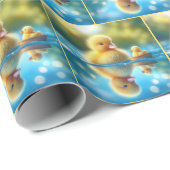 ボートに乗って黄色いアヒル ラッピングペーパー (ロールコーナー)